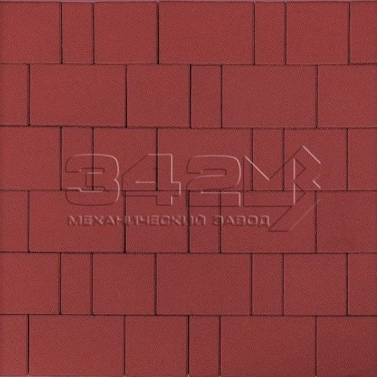 Тротуарная плитка Новый город Красный 342 МЗ 60 мм