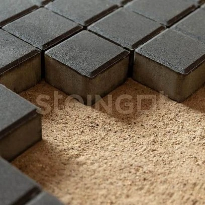 Тротуарная плитка Квадрат 100*100 Черный (верхний прокрас) Steingot 60 мм