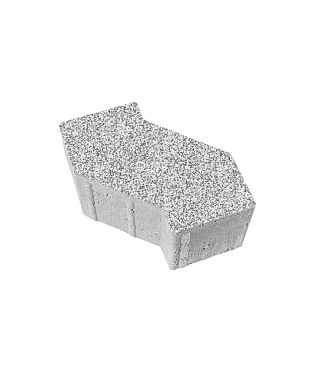 Тротуарная плитка S-ФОРМА Стоунмикс Белый с черным В.3.Ф.10 Выбор 100 мм