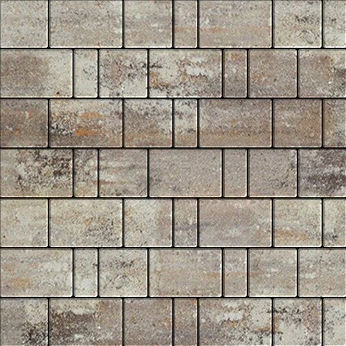 Плитка тротуарная Bergamo Серый Гладкая SteinRus 40 мм