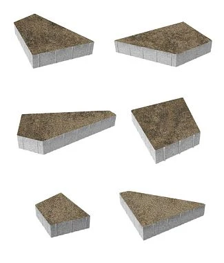 Тротуарная плитка ОРИГАМИ Листопад гладкий Старый замок Б.4.Фсм.8 Выбор 80 мм