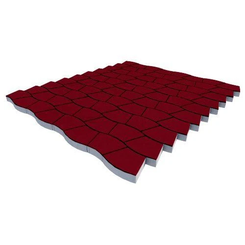 Тротуарная плита Аксио Макси Винный Гладкая SteinRus 80 мм