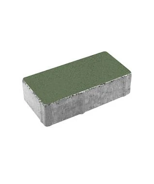 Тротуарная плитка ПРЯМОУГОЛЬНИК 200х100 Стандарт Зеленый Б.2.П.6 Выбор 60 мм