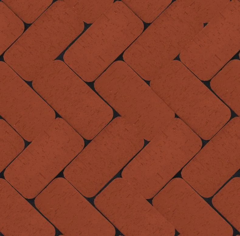 Клинкер тротуарный красный "Лондон" классик R25 ЛСР