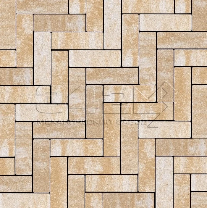 Тротуарная плитка Паркет 240x80x60мм Каракум 342 МЗ
