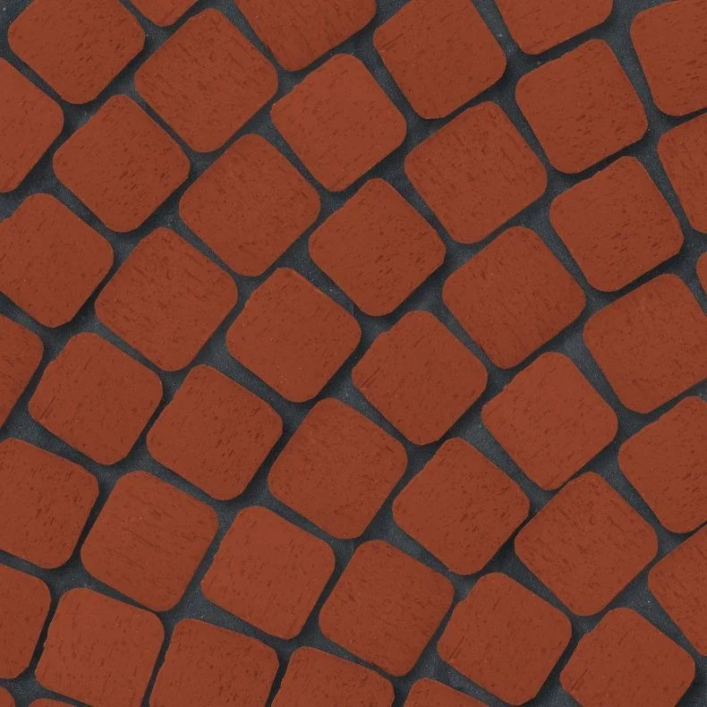 Клинкер тротуарный красный "Лондон" квадро R (под распил) ЛСР