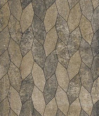 Тротуарная плитка СКОШЕННЫЙ ШЕСТИУГОЛЬНИК Искусственный камень Базальт Б.1.ШГ.6 Выбор 60 мм