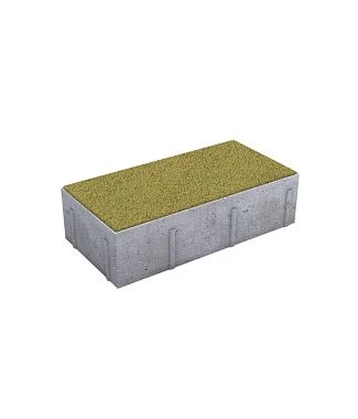 Тротуарная плитка ПРЯМОУГОЛЬНИК 300х150 Гранит Желтый Б.10.П.8 Выбор 80 мм