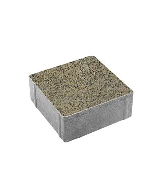 Тротуарная плитка КВАДРАТ 200х200 Гранит Желтый с черным Б.2.К.6 Выбор 60 мм