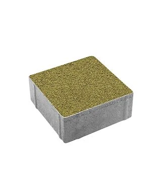 Тротуарная плитка КВАДРАТ 200х200 Гранит Желтый Б.2.К.6 Выбор 60 мм