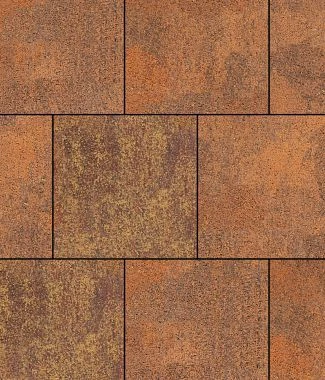 Тротуарная плитка КВАДРАТ 400х400 Листопад гладкий Арабская ночь Б.6.К.6 Выбор 60 мм