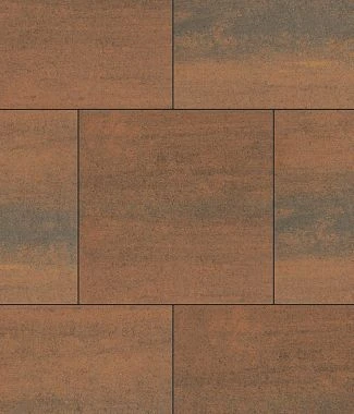 Тротуарная плитка КВАДРАТ 500х500 Листопад гладкий Клинкер Б.5.К.6 Выбор 60 мм