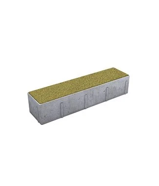 Тротуарная плитка ПРЯМОУГОЛЬНИК Гранит Желтый В.11.П.10 Выбор 100 мм