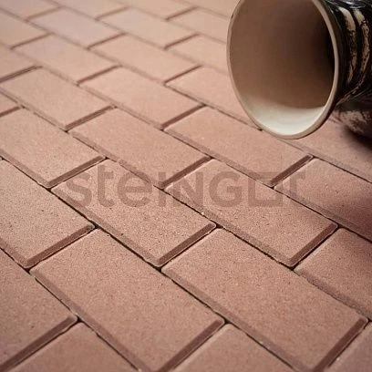 Тротуарная плитка Прямоугольник 200*100 Бежевый (верхний прокрас) Steingot 60 мм