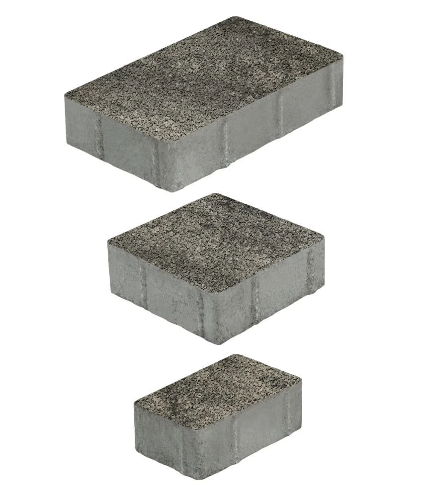 Тротуарная плитка СТАРЫЙ ГОРОД Листопад гранит Антрацит Б.1.Фсм.6 Выбор 60 мм