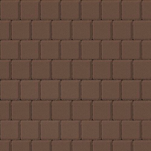 Тротуарная плитка Квадрат малый Коричневый Гладкая SteinRus 60 мм