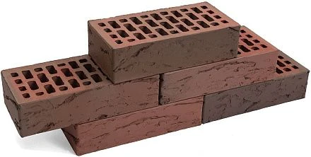 Кирпич облицовочный баварская кладка Бордо одинарный 1 NF кора дуба М-150 Браер