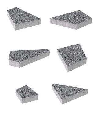 Тротуарная плитка ОРИГАМИ Гранит Серый Б.4.Фсм.8 Выбор 80 мм