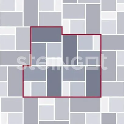 Тротуарная плитка Мюнхен Штайн Сильвер Steingot 60 мм