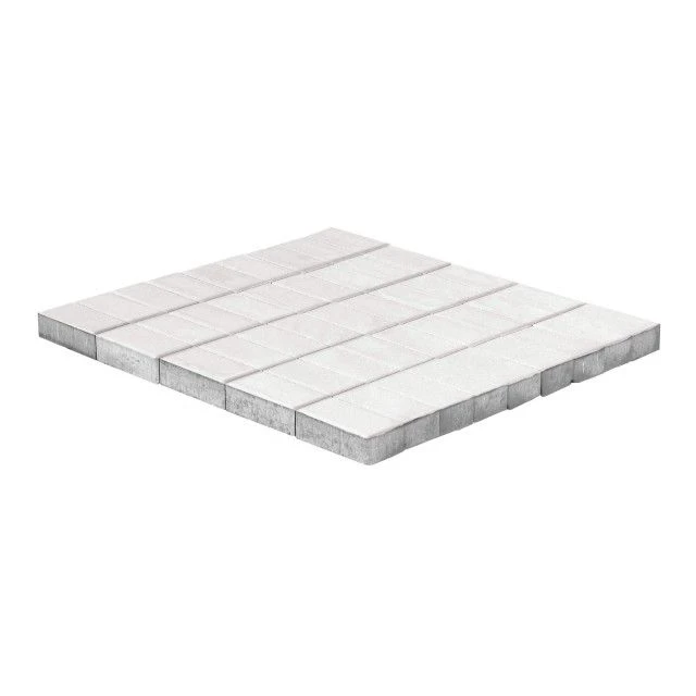 Тротуарная плитка Прямоугольник, Белый BRAER 60 мм