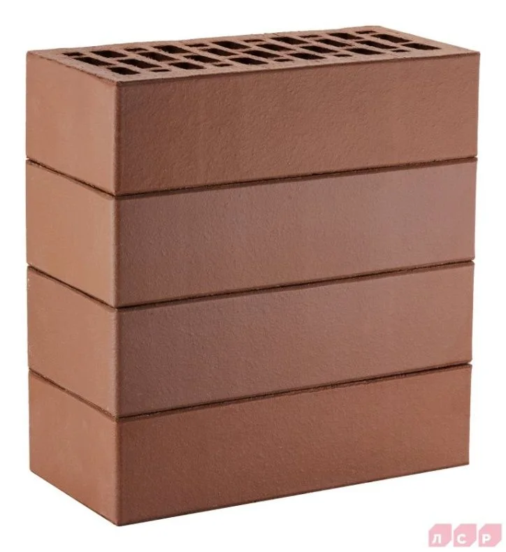 Кирпич лицевой коричневый 1 NF гладкий ЛСР