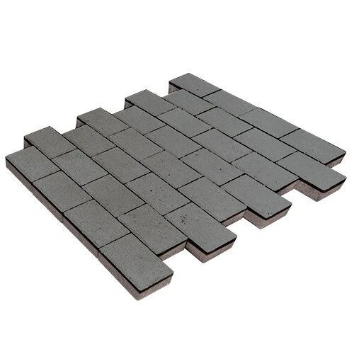 Тротуарная плитка Севилья Серый Гладкая SteinRus 80 мм