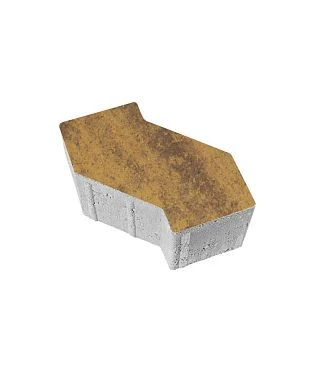 Тротуарная плитка S-ФОРМА Листопад гладкий Янтарь В.3.Ф.10 Выбор 100 мм