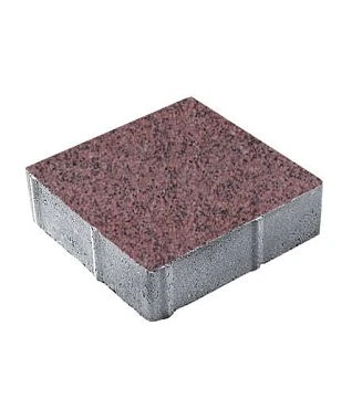 Тротуарная плитка КВАДРАТ 300х300 Гранит Красный с черным Б.1.К.6 Выбор 60 мм