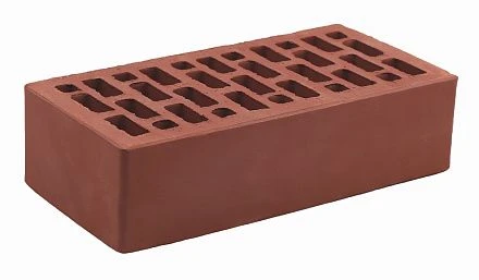 Кирпич облицовочный бордо одинарный 1 NF терра М-150 Браер