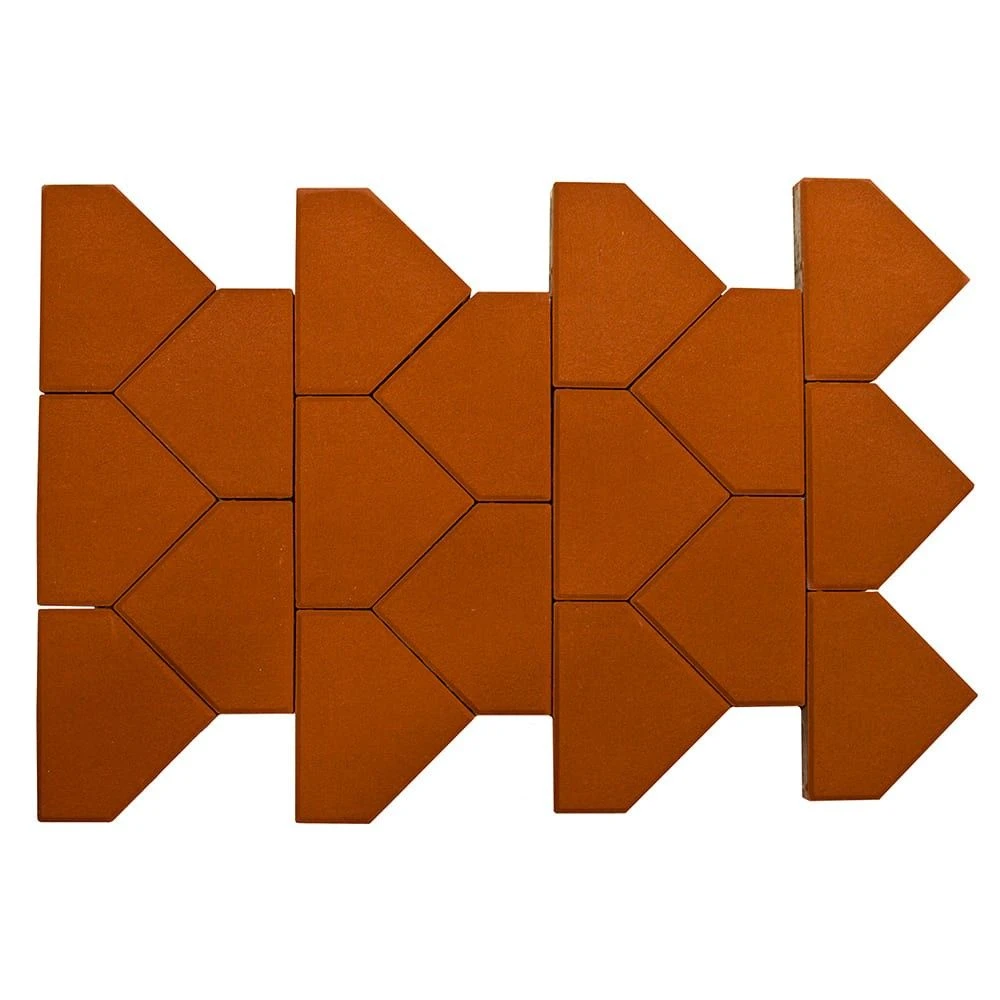 Тротуарная плитка Тиара, Красный BRAER 60 мм