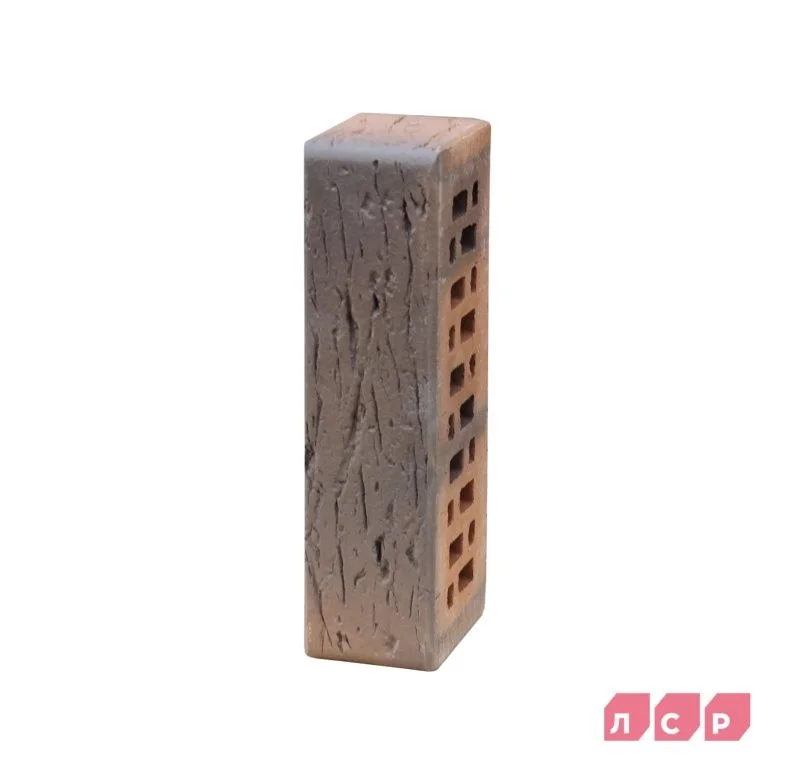 Клинкер фасадный светло-коричневый флэш Прага 0,71 NF береста ЛСР