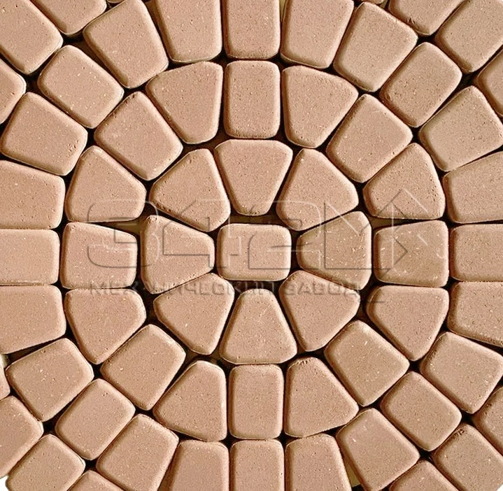 Тротуарная плитка Круговая классика 60 Бежевый 342 МЗ