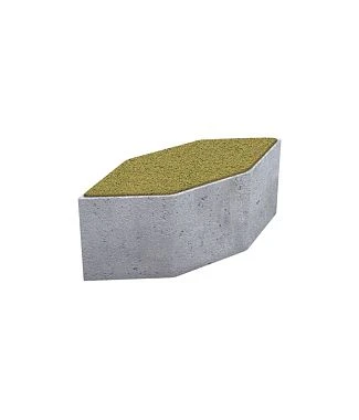 Тротуарная плитка СКОШЕННЫЙ ШЕСТИУГОЛЬНИК Гранит Желтый Б.1.ШГ.6 Выбор 60 мм