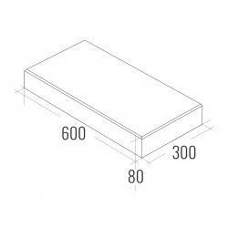Широкоформатная плита 5П8ф 600X300 КОЛОРМИКС №3 Малахит Нобетек 80 мм