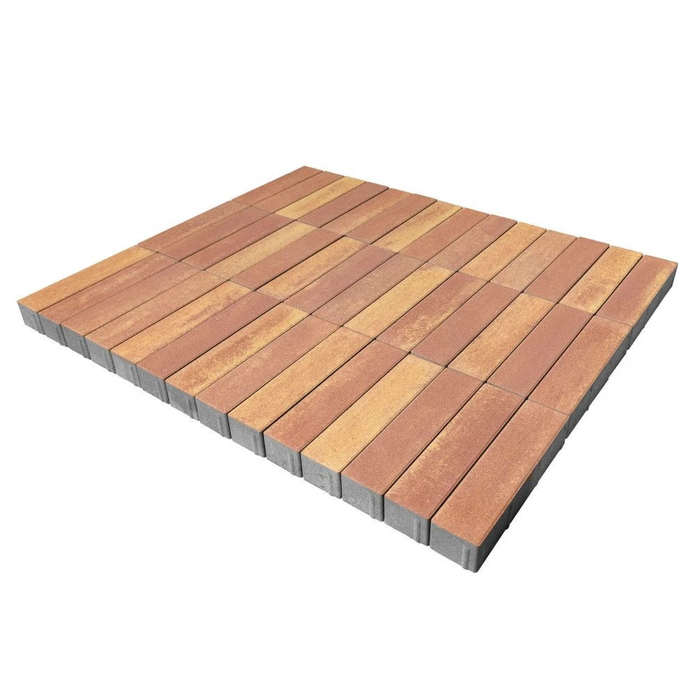 Тротуарная плитка Ригель 2.0, Рассвет BRAER 60 мм