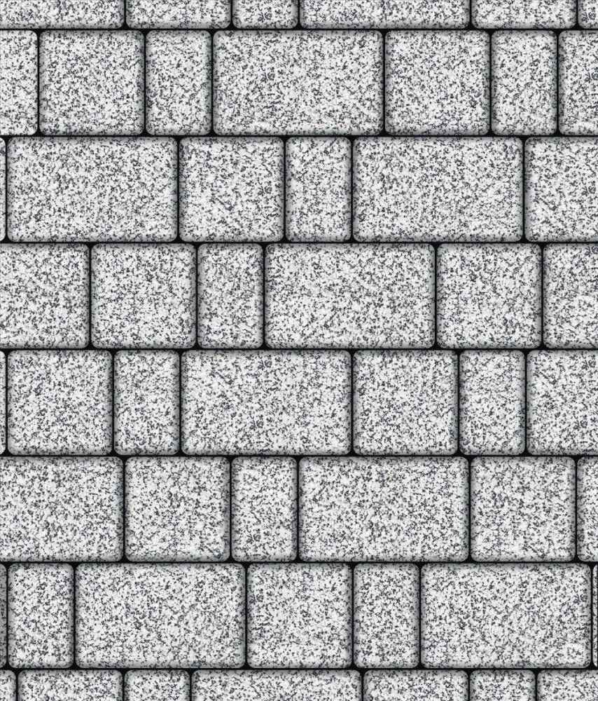 Тротуарная плитка СТАРЫЙ ГОРОД Стоунмикс Белый с черным Б.1.Фсм.6 Выбор 60 мм