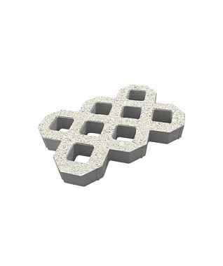 Тротуарная плитка ГАЗОННАЯ РЕШЕТКА Гранит Белый Б.1.ГР.8 Выбор 80 мм