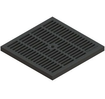 Решетка водоприемная PolyMax Basic РВ-28.28-ПП пластиковая ячеистая черная