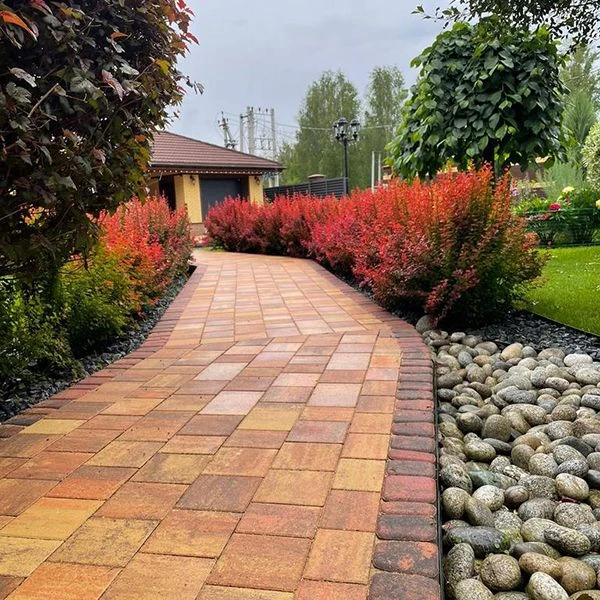 Тротуарная плитка КОЛОР МИКС №27 Карамель НОВЫЙ ГОРОД 1НГ4Ф Нобетек 40 мм