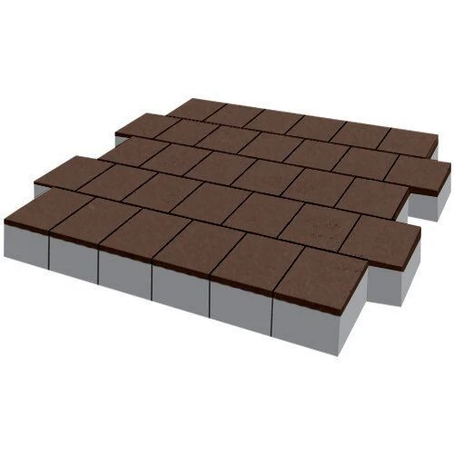 Плиты тротуарные ArmorКоричневый Гладкая SteinRus 80 мм