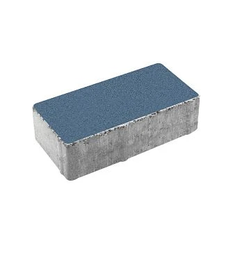 Тротуарная плитка ПРЯМОУГОЛЬНИК 200х100 Стандарт Синий Б.2.П.6 Выбор 60 мм