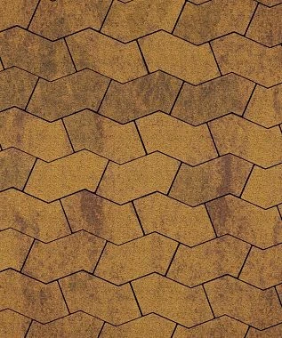 Тротуарная плитка S-ФОРМА Листопад Гранит Каир В.3.Ф.10 Выбор 100 мм