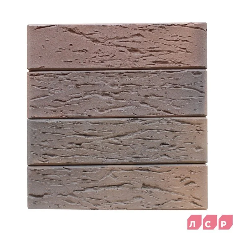 Клинкер фасадный светло-коричневый флэш Прага 0,71 NF береста ЛСР