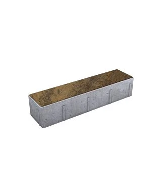 Тротуарная плитка ПРЯМОУГОЛЬНИК Листопад гладкий Мокко В.11.П.10 Выбор 100 мм