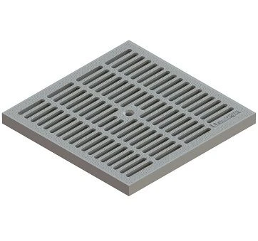 Решетка водоприемная PolyMax Basic РВ-28.28-ПП пластиковая ячеистая серая