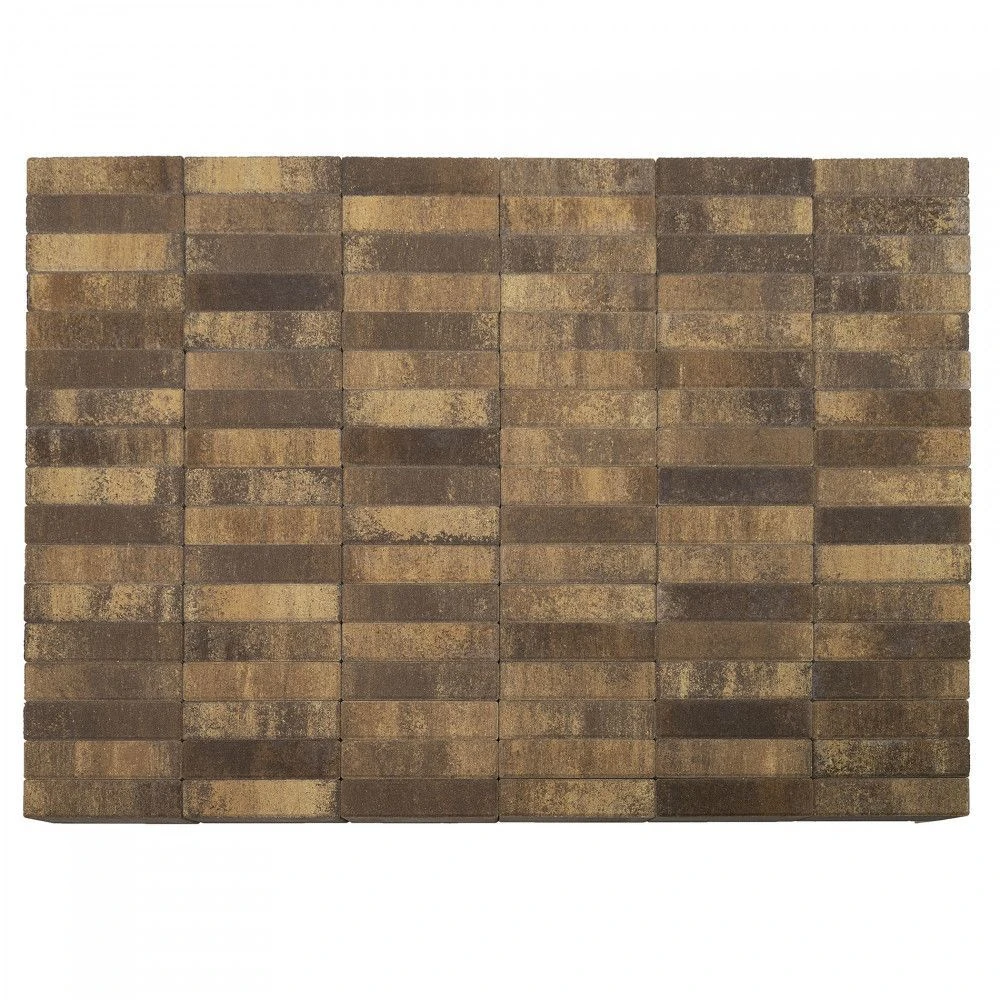 Тротуарная плитка Паркет, Каштан BRAER 60 мм