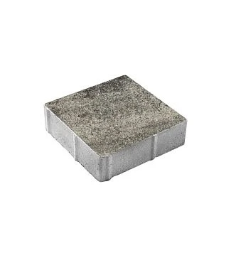 Тротуарная плитка КВАДРАТ 300х300 Листопад гранит Антрацит Б.1.К.6 Выбор 60 мм