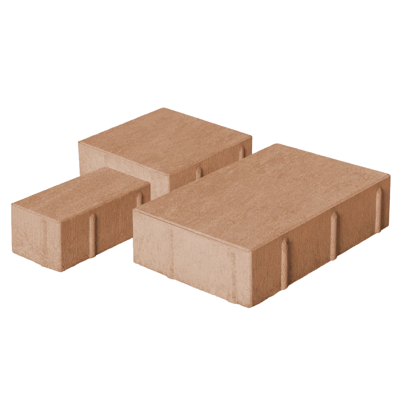 Тротуарная плитка Новый город 1НГ4Ф Персиковая Нобетек 40 мм