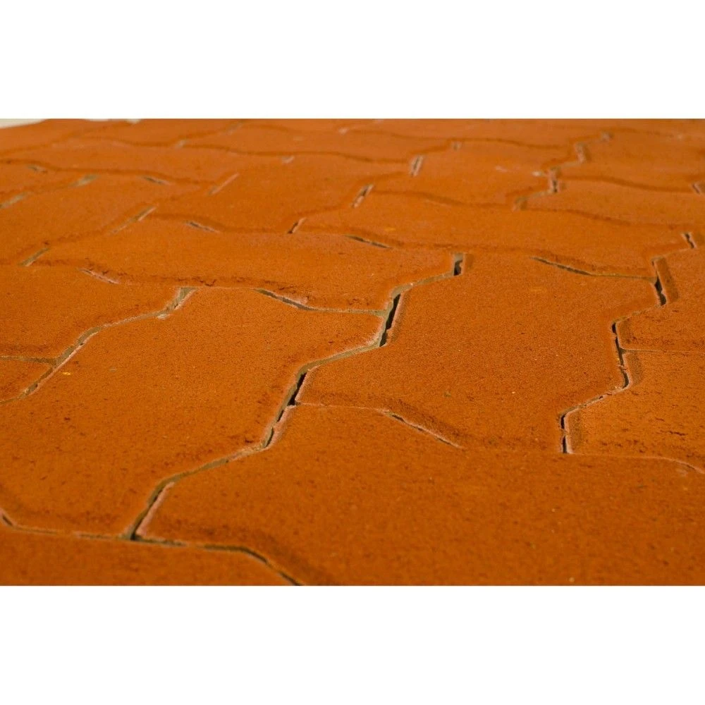 Тротуарная плитка Волна, Красный BRAER 80 мм