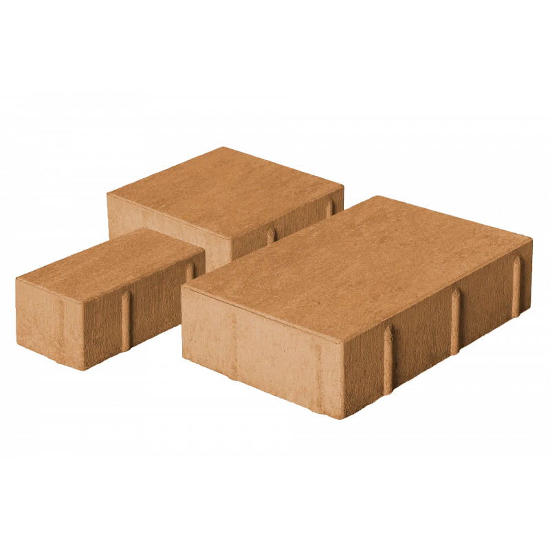 Тротуарная плитка Новый город 1НГ6Ф Персиковая Нобетек 60 мм